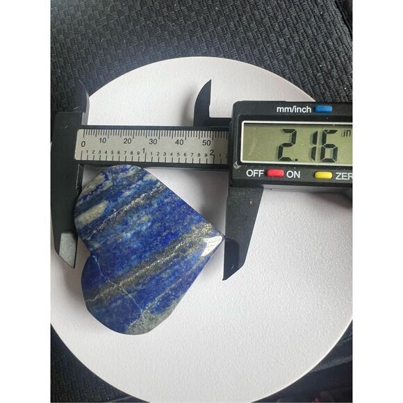 Lapis Lazuli Crystal Heart Carving (#2) - Picture 10 of 14